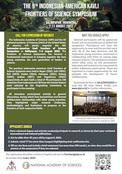 The 9th Indonesian – American Kavli Frontiers of Science Symposium Balikpapan. August 7-11, 2023