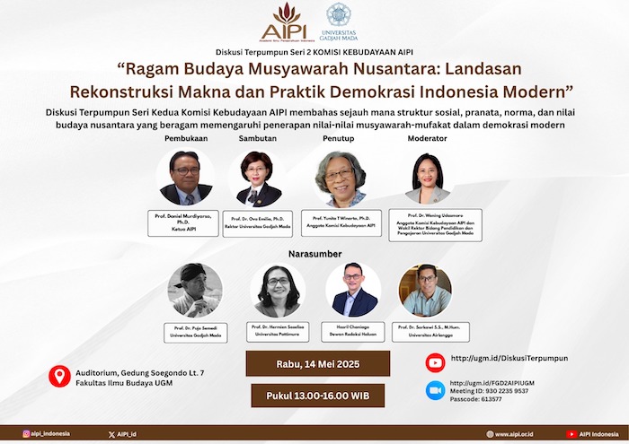 Diskusi Terpumpun Seri 2: “Ragam Budaya Musyawarah Nusantara: Landasan Rekonstruksi Makna dan Praktik Demokrasi Indonesia Modern?”